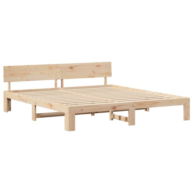 Rama łóżka WaszeMeble 200x200 cm Naturalny sosna WM-872638 1 szt.