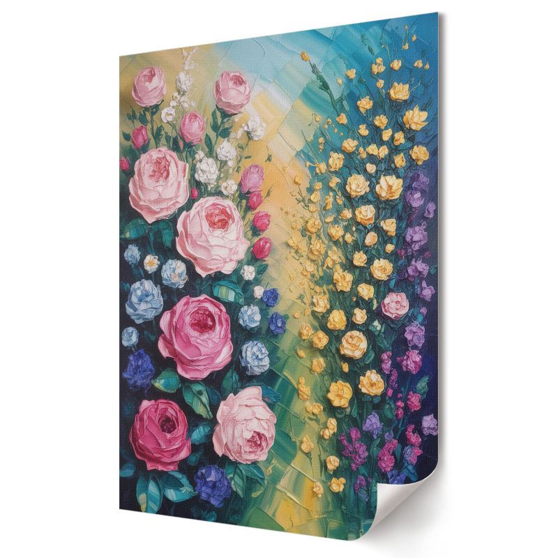 Plakat canvas Wallfluent Format A4 Kwiatowe malarstwo Artysta Iris "Tone" 1 szt.