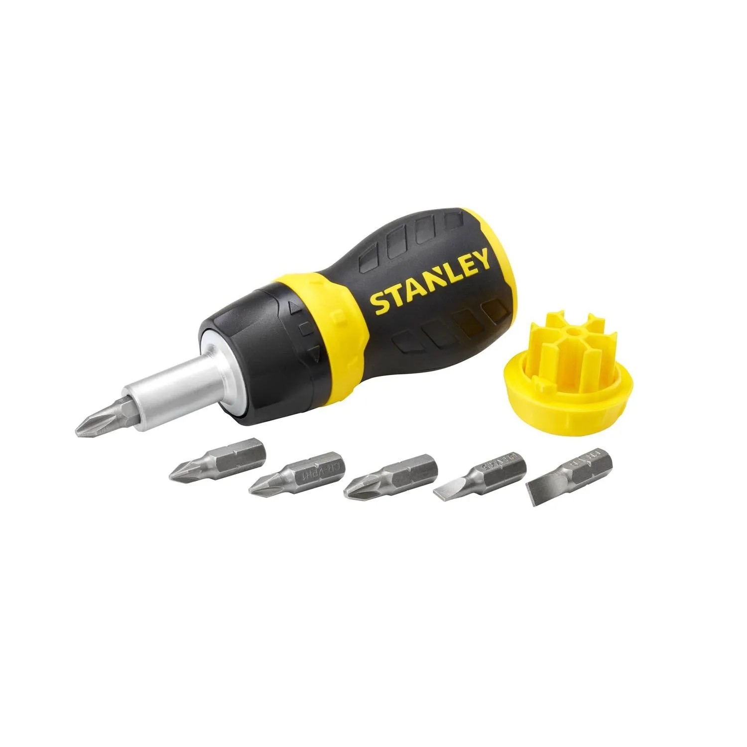 Stanley Wkrętak Multibit krótki z grzechotką + 6 szt. bitów
