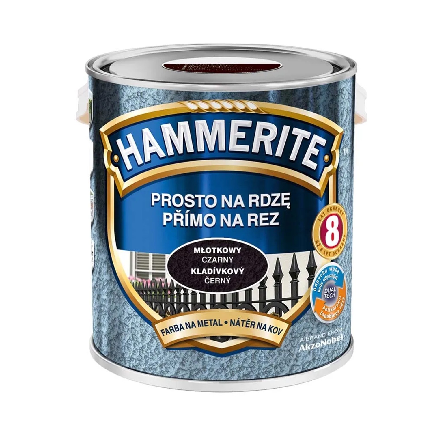 Hammerite Emalia antykorozyjna czarna młotkowa 2,5 l
