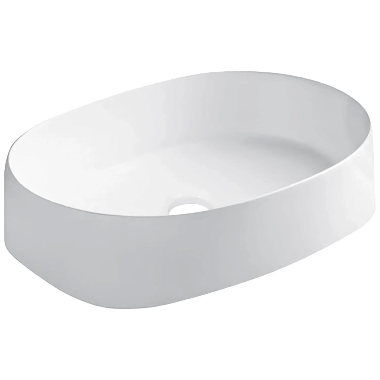 Umywalka nablatowa KR 918 biała 14x57x40