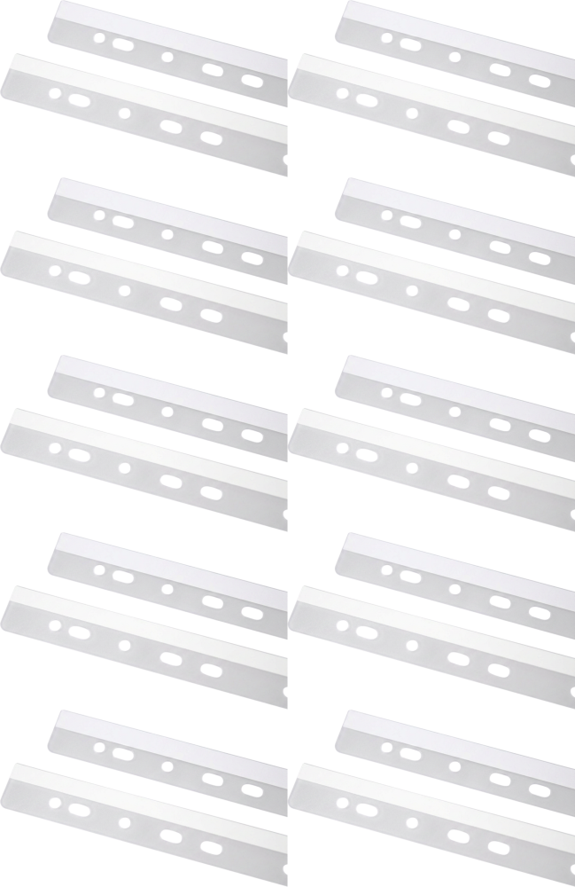 10x Listwa samoprzylepna wpinana Argo, pasek kleju 10mm, 100 sztuk, przezroczysty