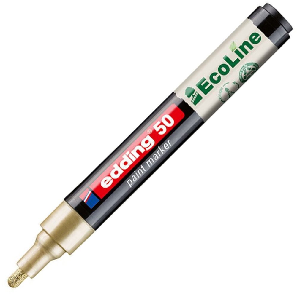 Marker olejowy edding 50 EcoLine, okrągła, 2-3mm, złoty