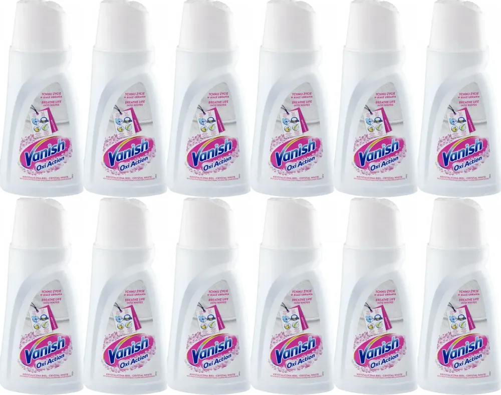 12x Odplamiacz do białego Vanish Oxy Action, 1l