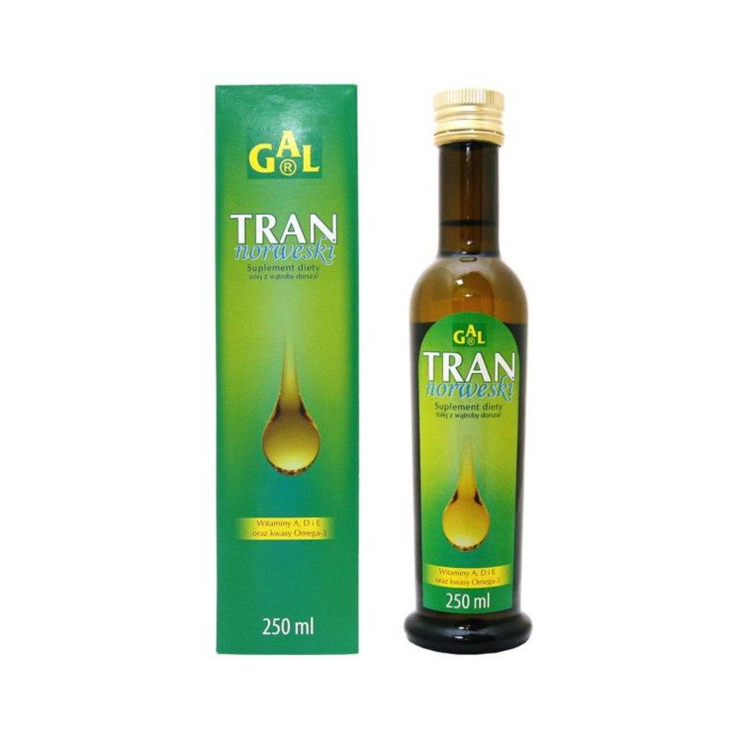 Gal tran norweski naturalny w płynie, 250 ml