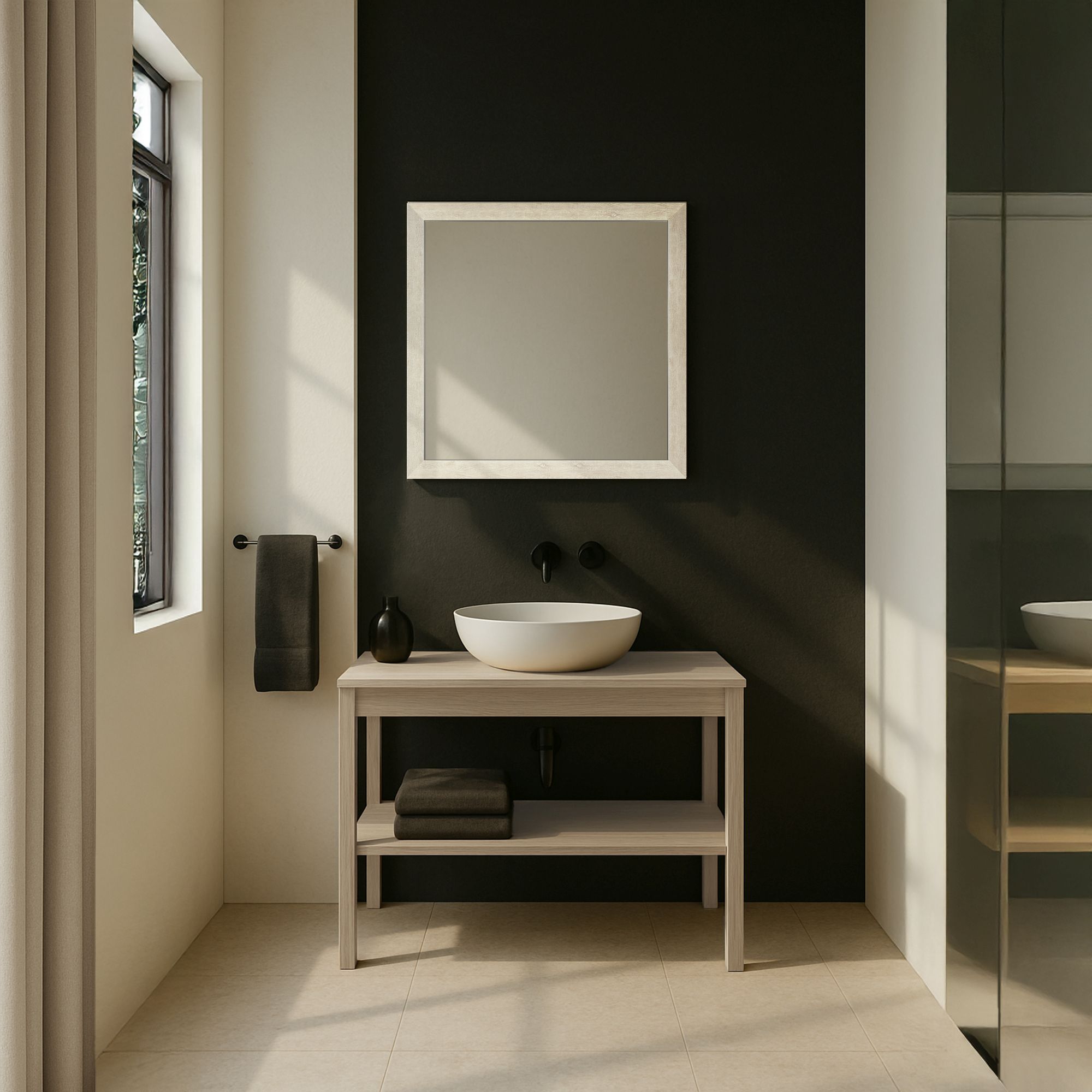 Ars Longa Slim lustro 57,8x47,8 cm prostokątne dąb SLIM4050-D