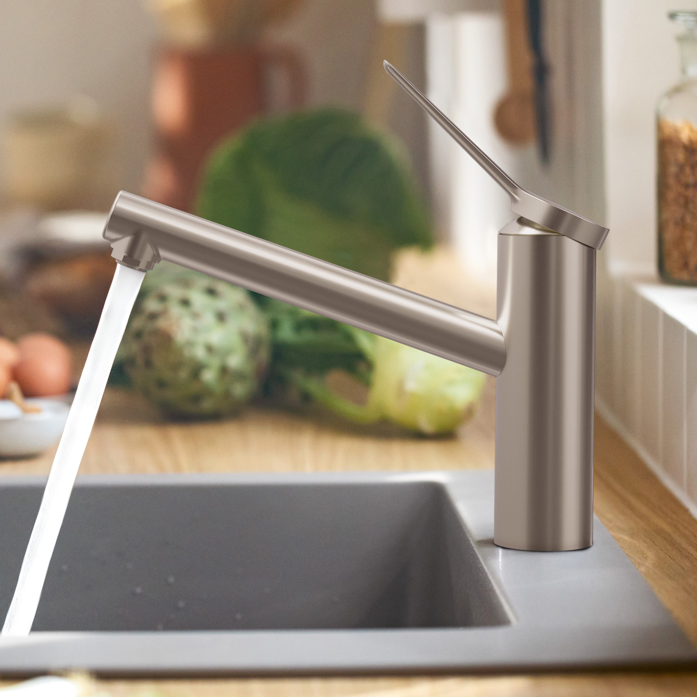 Hansgrohe Zesis M33 bateria kuchenna stojąca stal szlachetna optyczna 74802800 - Wysyłka w 24h