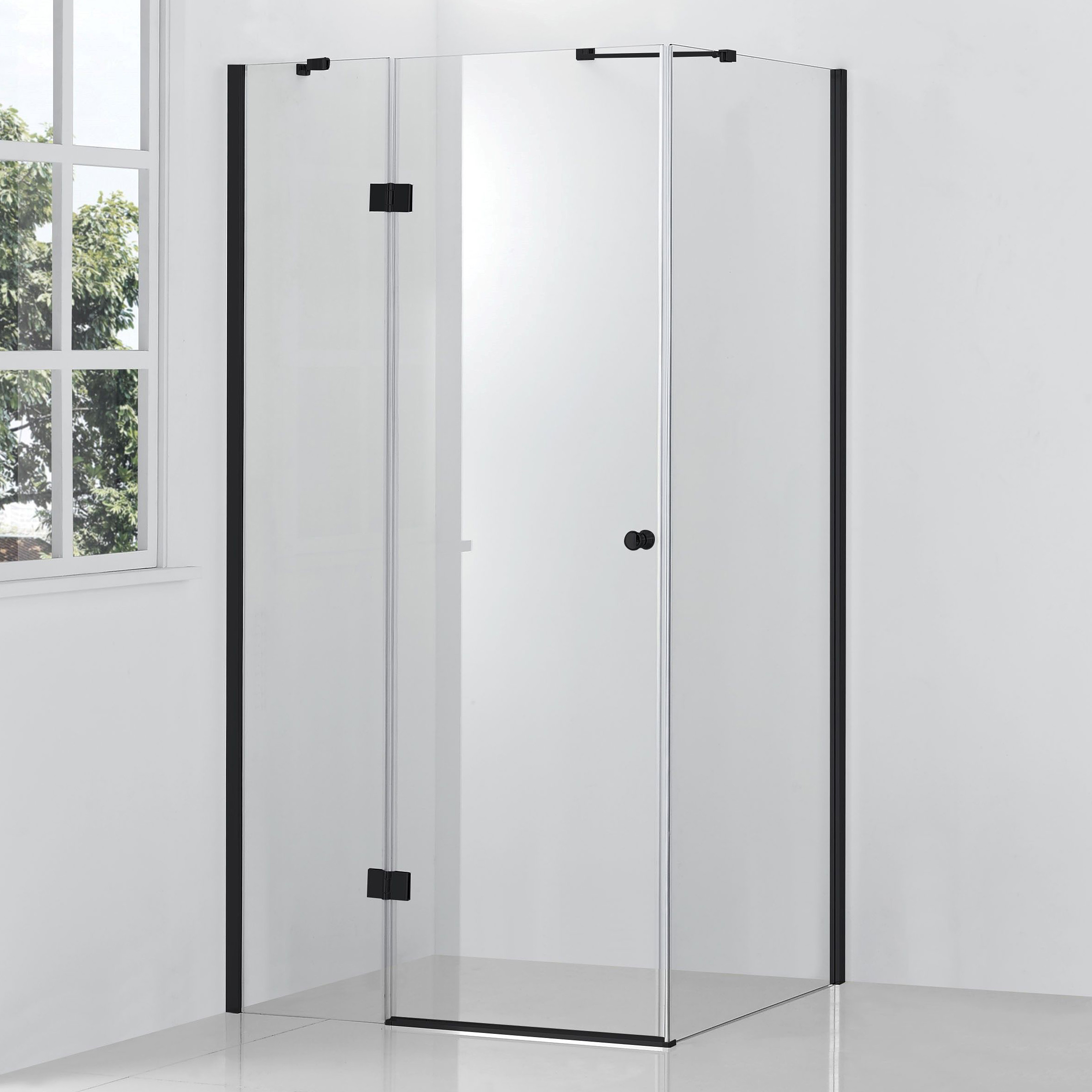 Hagser Gisa kabina prysznicowa 80x100 cm prostokątna czarny mat/szkło przezroczyste HGR16000020 - Wysyłka w 24h