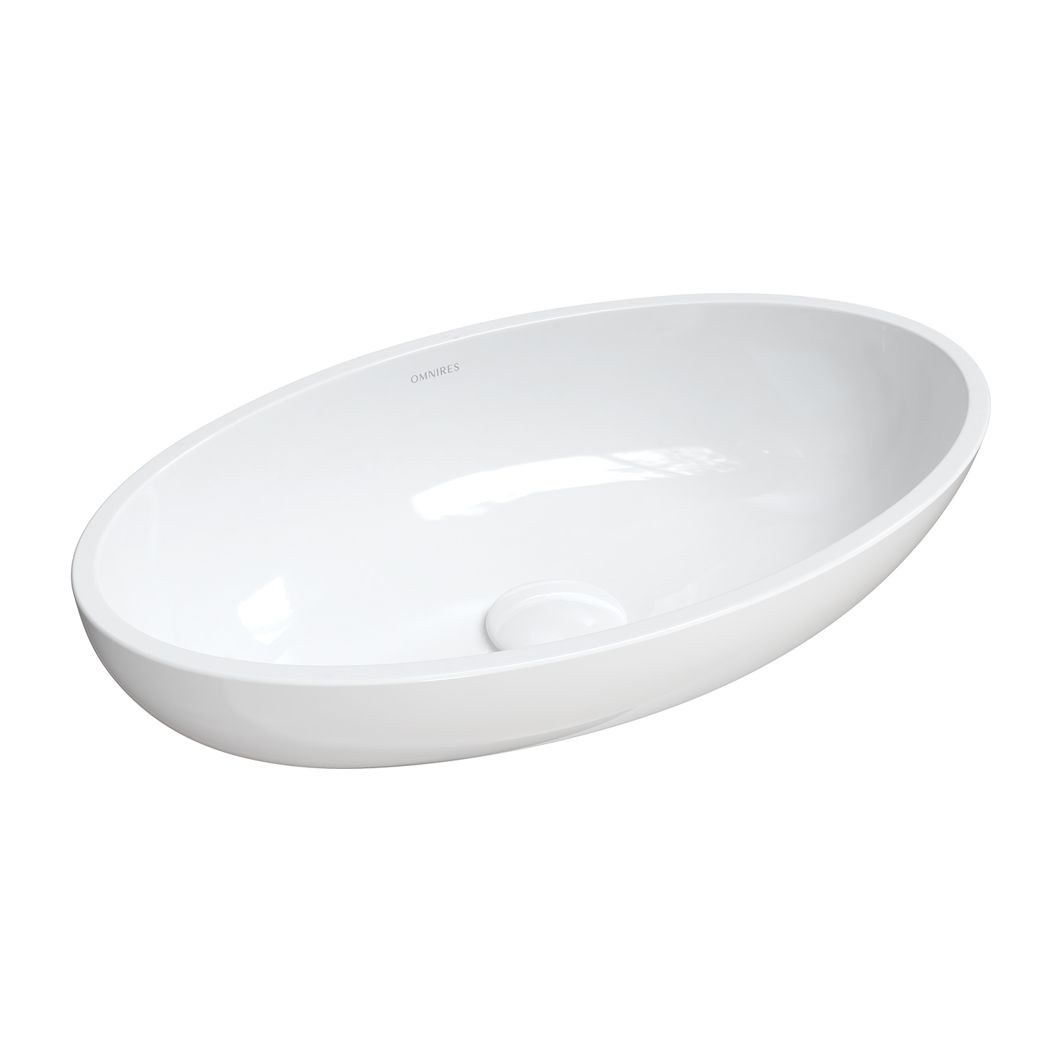 Omnires M+ umywalka 51x30 cm owalna nablatowa biała CreteBP - Wysyłka w 24h