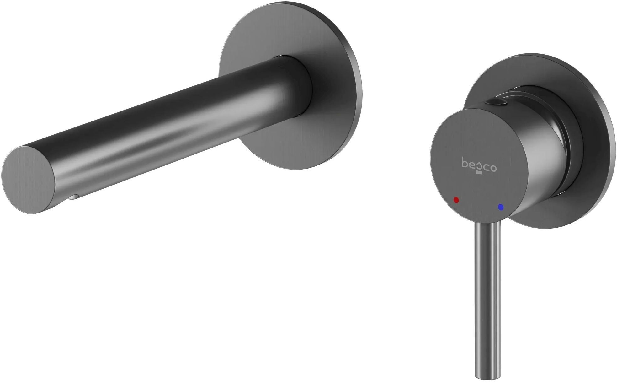 Besco Zea bateria umywalkowa podtynkowa Gun Metal BU-ZS-GR