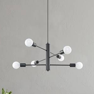 Sollux Lighting Duomo lampa wisząca 6x60W czarna SL.0305