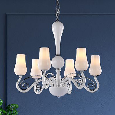 Italux Lybra lampa wisząca 6x40 W biała MD10904-6A
