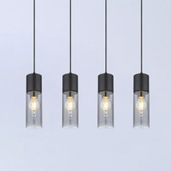 Globo Lighting Annika lampa wisząca 4x25W czarny mat/szkło przydymione 21000-4HB