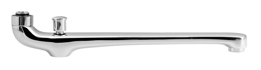 Aqualine wylewka z przełącznikiem 30 cm płaska chrom 43997