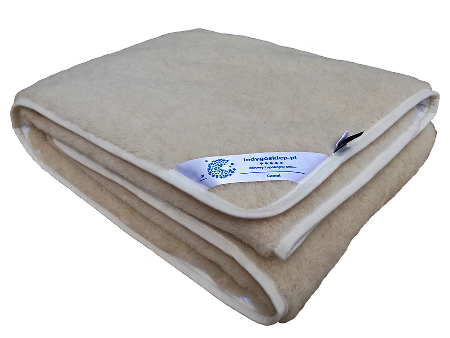 podkład wełniany camel jasny 200x200 (+-5cm) / prześcieradło