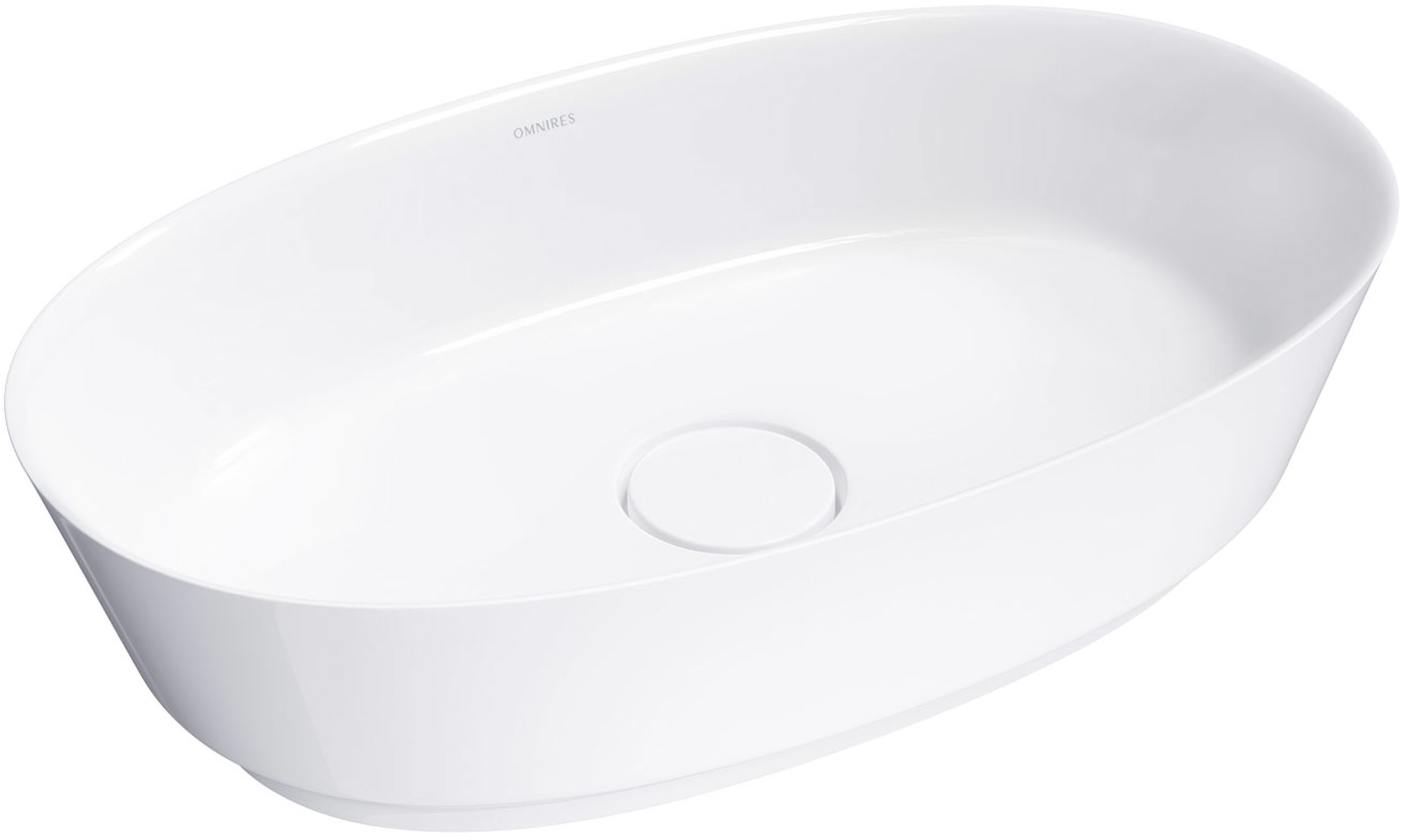 Omnires Neo M+ umywalka 60x36 cm owalna nablatowa biała NEOUNBP - Wysyłka w 24h