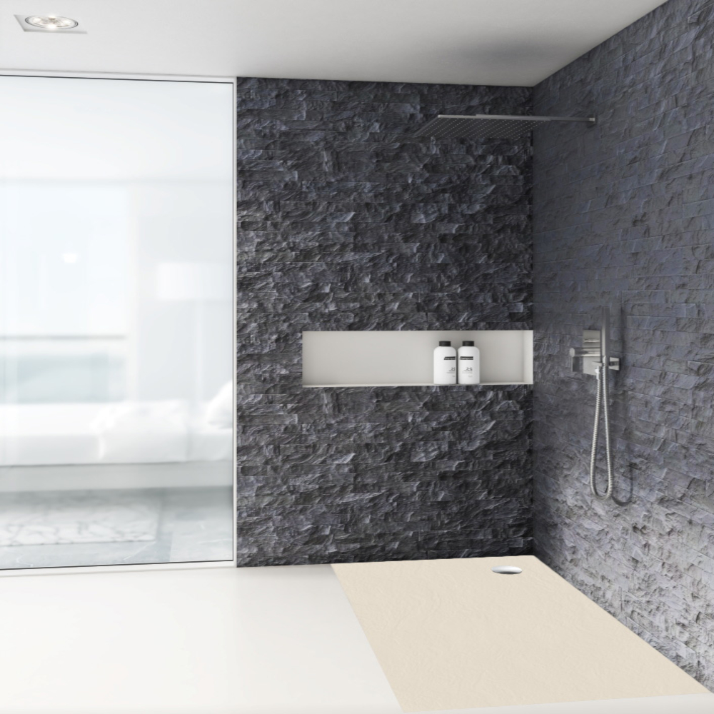 Schedpol Etrusco Cashmere Stone brodzik prostokątny 90x70 cm beżowy 3.474/PK/ST