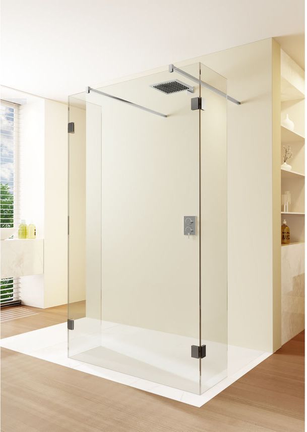 Riho Scandic NXT X202 Walk-In kabina prysznicowa 120x37 cm wolnostojąca chrom błyszczący/szkło przezroczyste G001050120