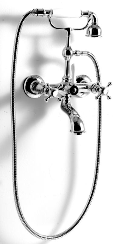 Kerasan Retro bateria wannowo-prysznicowa ścienna złoty połysk 739491 - Wysyłka w 24h