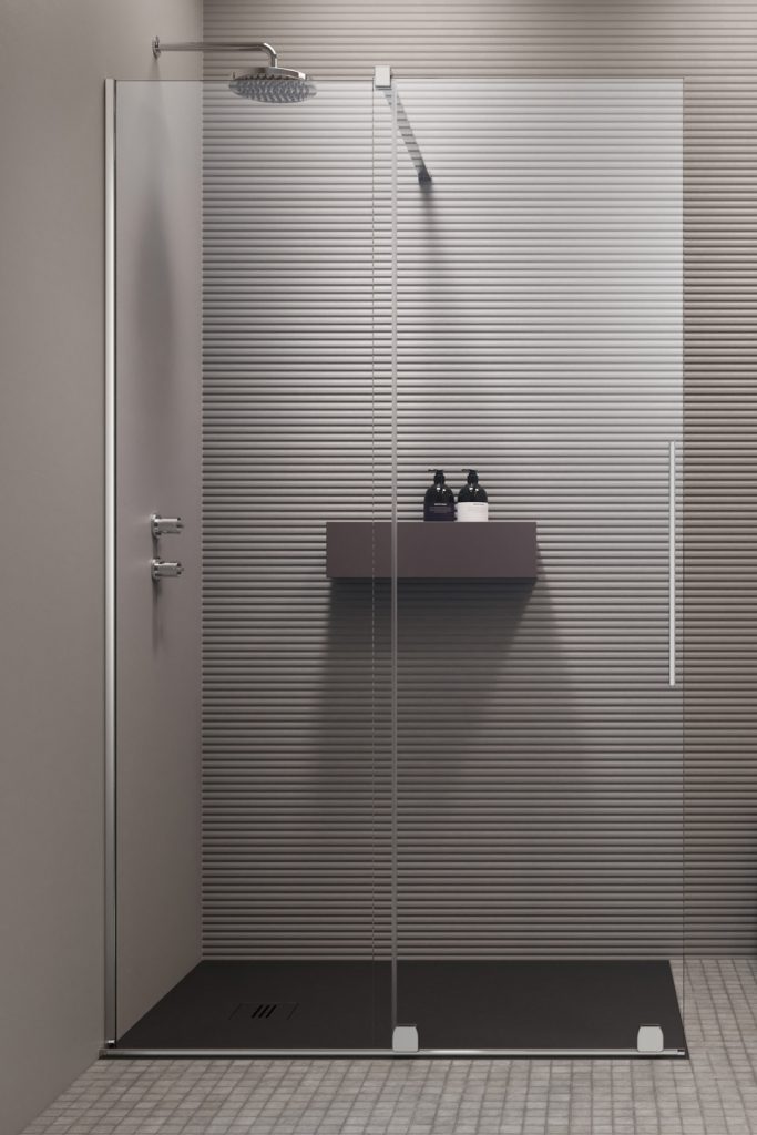 Radaway Furo Walk-In drzwi prysznicowe 53,8 cm lewe chrom/szkło przezroczyste 10106538-01-01L