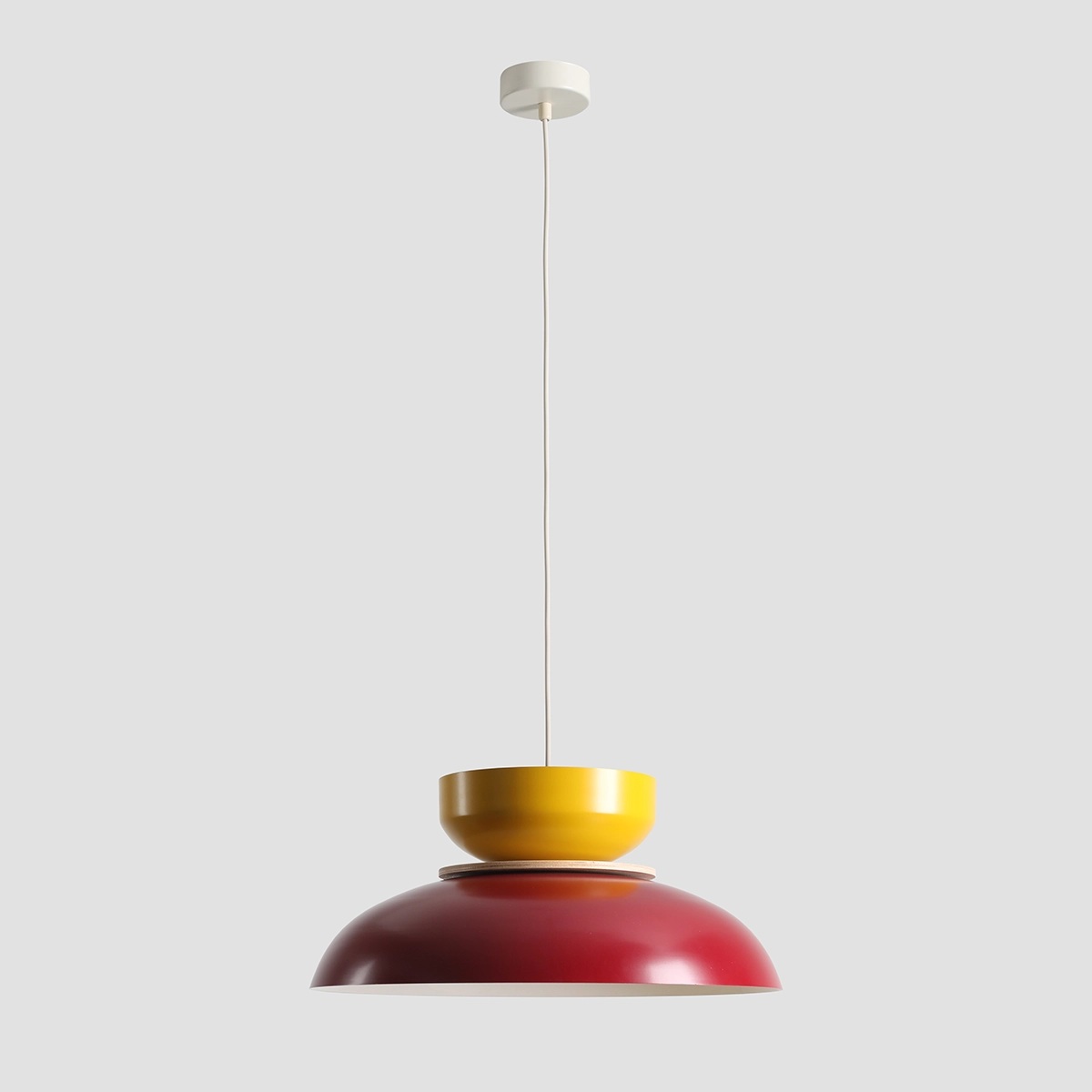 Aldex Aldo lampa wisząca 1x15 W light red wine/musztardowa 1152G15_14_J