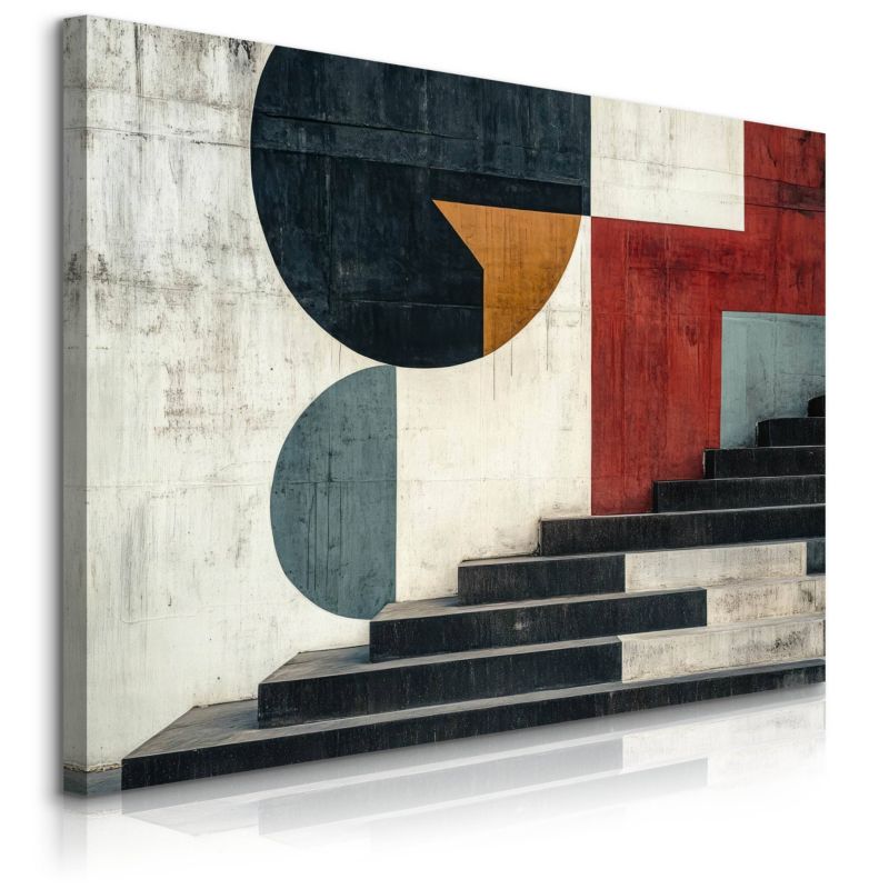 Obraz Muralo Schody Okręgi Wzory Geometryczne Abstrakcja 70x50 cm 1 szt.