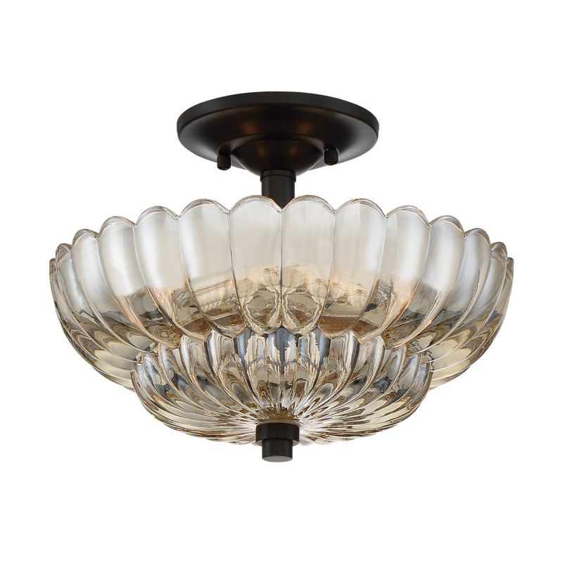 Lampa sufitowa wisząca Quoizel Whitecap 6280 przezroczysto-kakaowy brąz dekoracyjna 3xE14 x 1 szt.