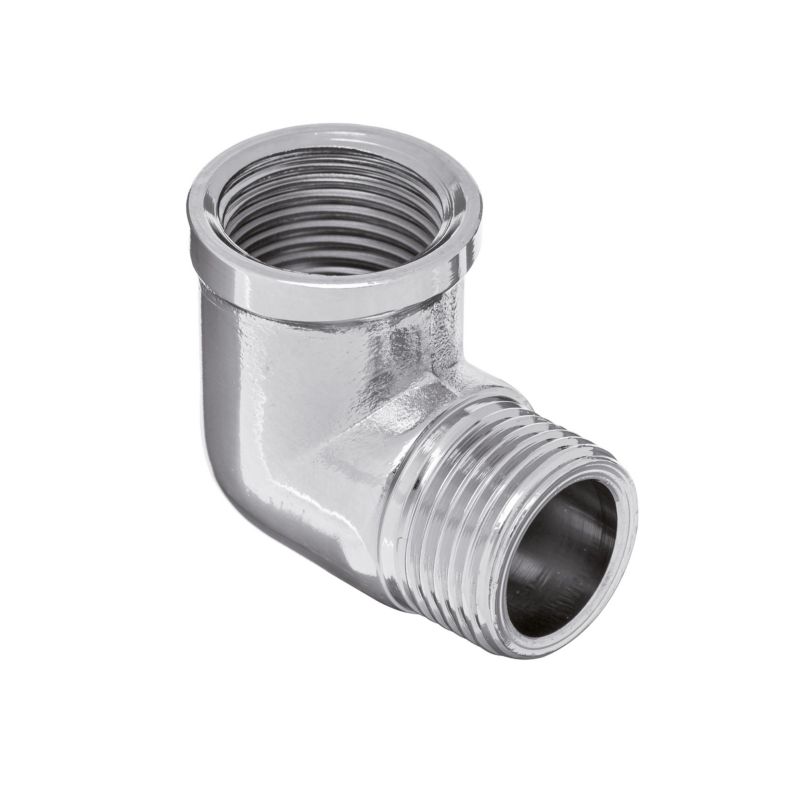 Kolanko Kolano Mosiężne Nyplowe do Wody GW/GZ 3/8" Nakrętno-Wkrętne INVENA 1 szt.