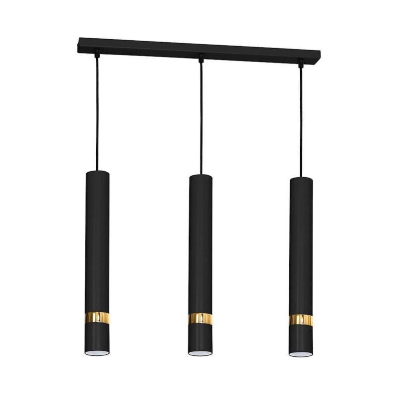 Lampa wisząca Milagro Joker 0801 czarna-złoto szerokość 8 cm 3xGU10 x 35W 1 szt.