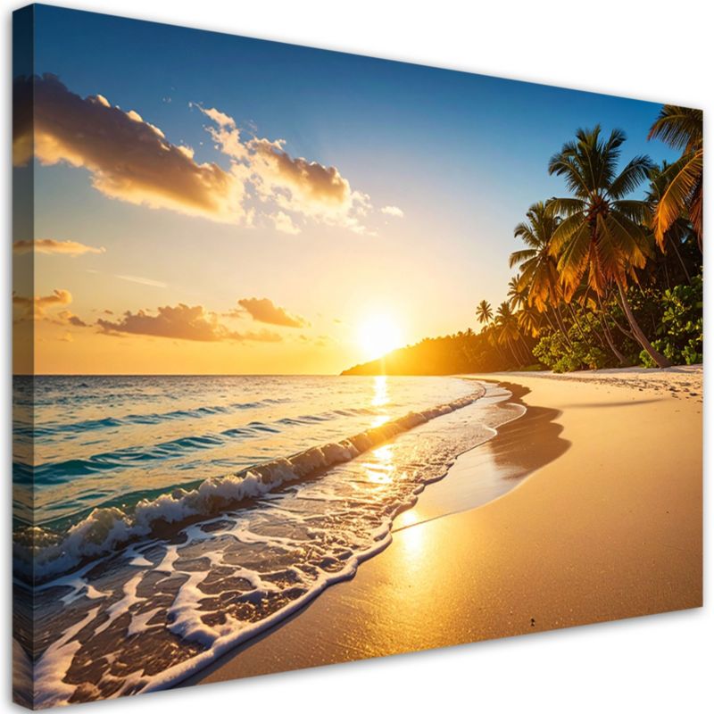 Obraz do salonu sypialni jadalni Feeby Zachód słońca Plaża Morze 60x40cm 1szt