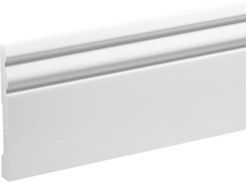 Listwa przypodłogowa Cezar Biały połysk 2440x94x12,2mm HDPS 1 szt.