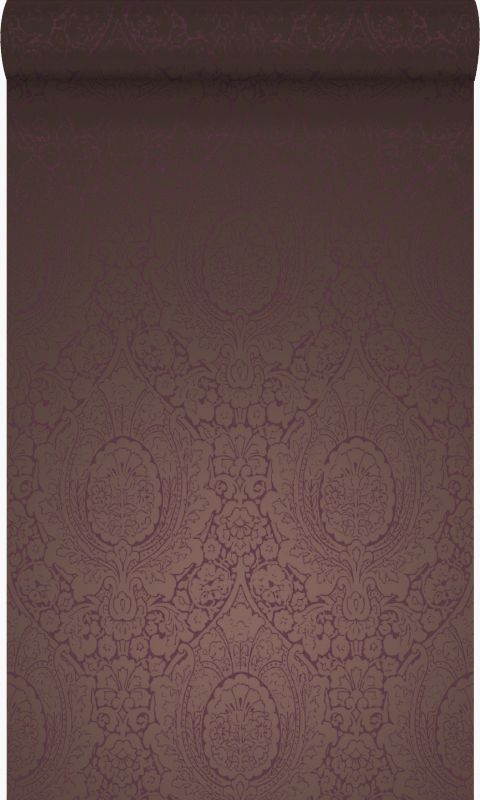 Tapeta Origin Wallcoverings ozdoby ciemnego fioletu 53 cm x 10.05 m - 1 rol.