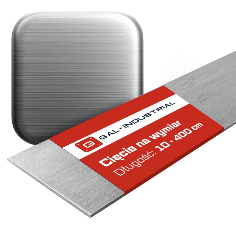 Płaskownik Aluminiowy SZCZOTKOWANY GAL-INDUSTRIAL 10x3mm 400cm Profil Aluminium NA WYMIAR 1 szt.