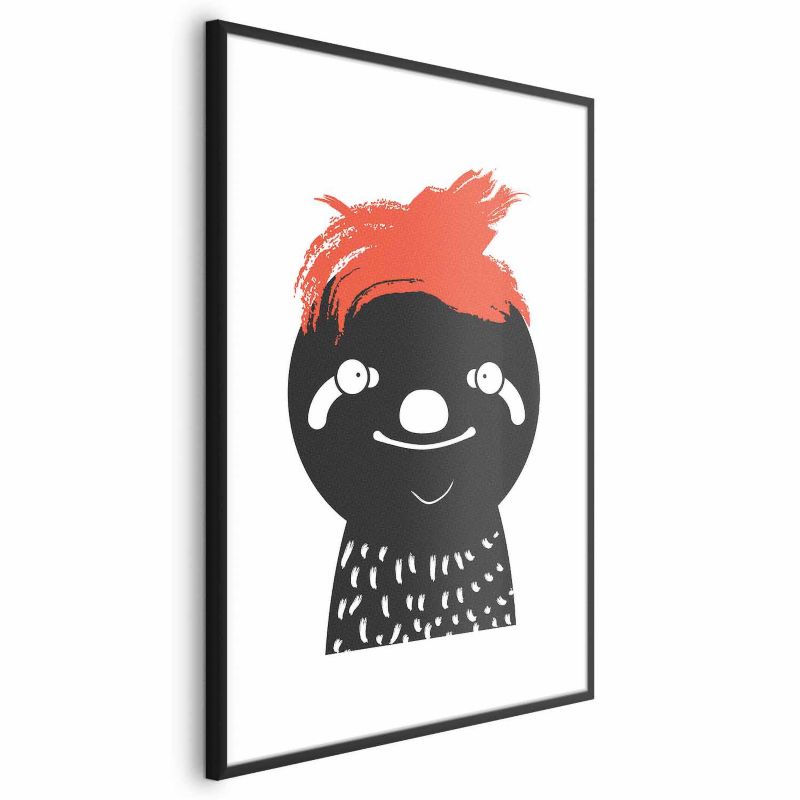 Plakat Artgeist Szalony leniwiec 60x90 cm z ramą czarną 1 szt