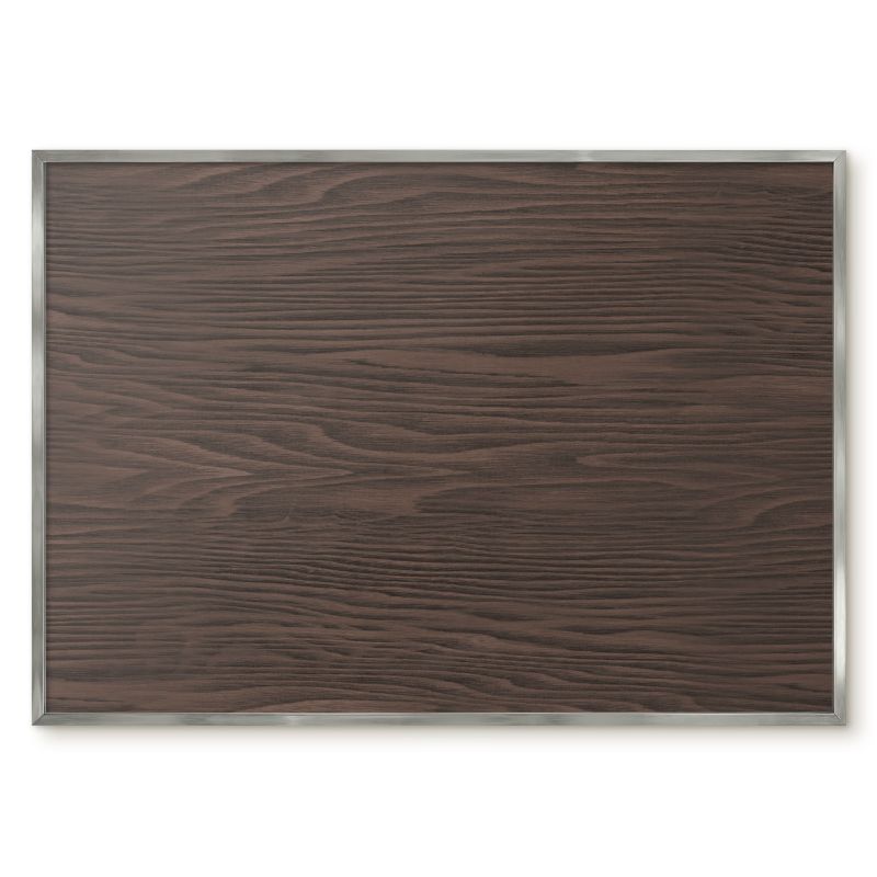 Tablica Na Magnesy Z Podróży Tulup 100x70 cm Drewno naturalne 1 - Srebrna rama Do salonu, biura 1 szt.