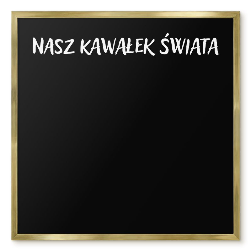 Tablica Na Magnesy Z Wakacji Tulup 50x50 cm Nasz kawałek świata 5 - Złota rama Do salonu, sypialni 1 szt.