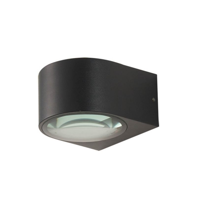 Kinkiet zewnętrzny minimalistyczny Italux Pesaro 3K czarny piaskowany LED 10W biały ciepły 3000K 838lm IP54 - 1 szt.