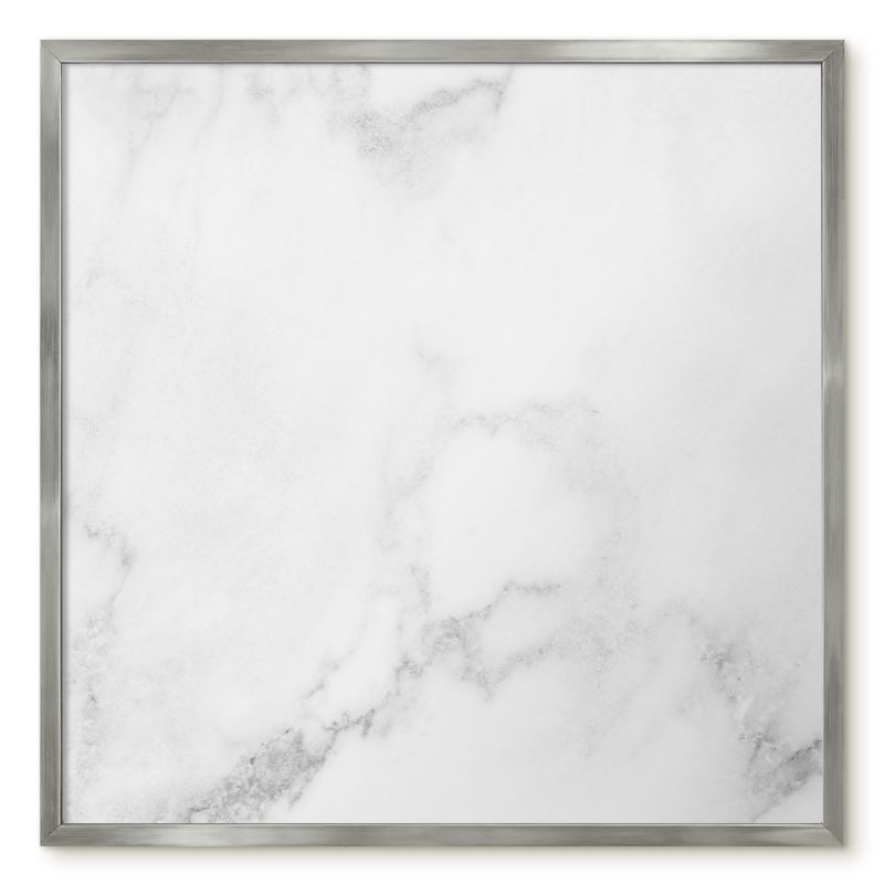 Tablica Magnetyczna Na Magnesy Tulup 50x50 cm Elegancki marmur - Srebrna rama Do salonu, sypialni 1 szt.