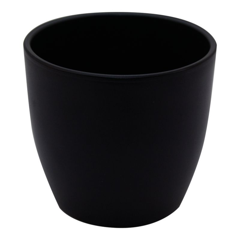 Osłonka doniczki GoodHome Emi 17 cm czarna