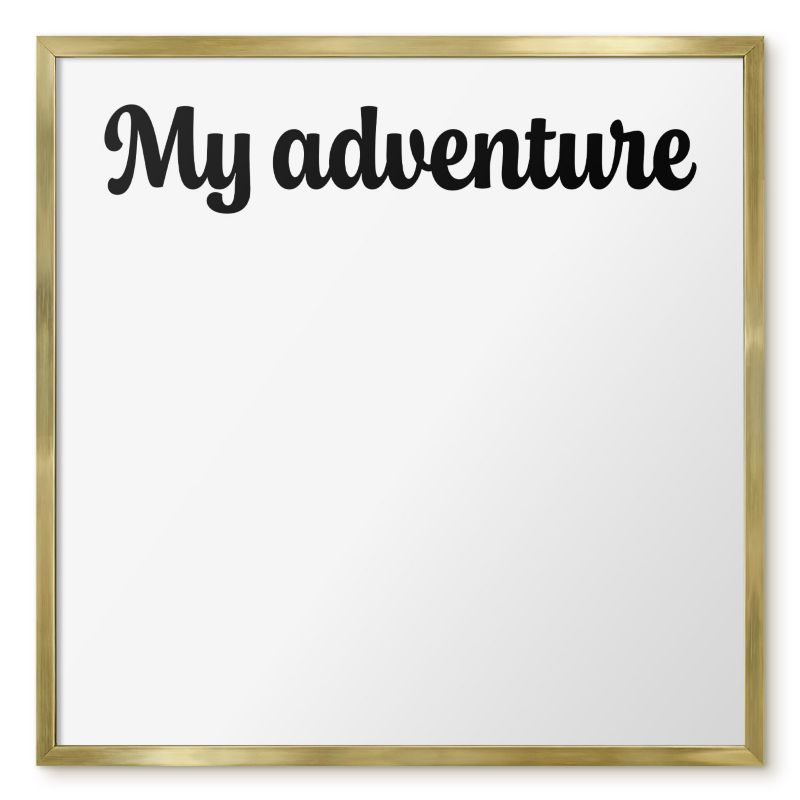 Tablica Magnetyczna Do Biura Tulup 50x50 cm My adventure 1 - Złota rama Do salonu, sypialni 1 szt.