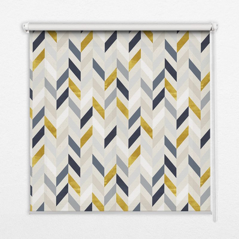 Roleta Wewnętrzna Tulup 120x140 cm Kolorowa Jodełka Montaż do ściany/sufitu 1 szt.