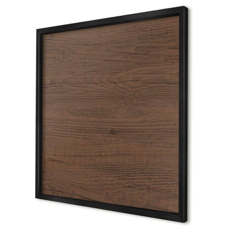 Tablica magnetyczna dekoracyjna Wallfluent 50x50 Drewniana tekstura w czarnej ramie 1szt