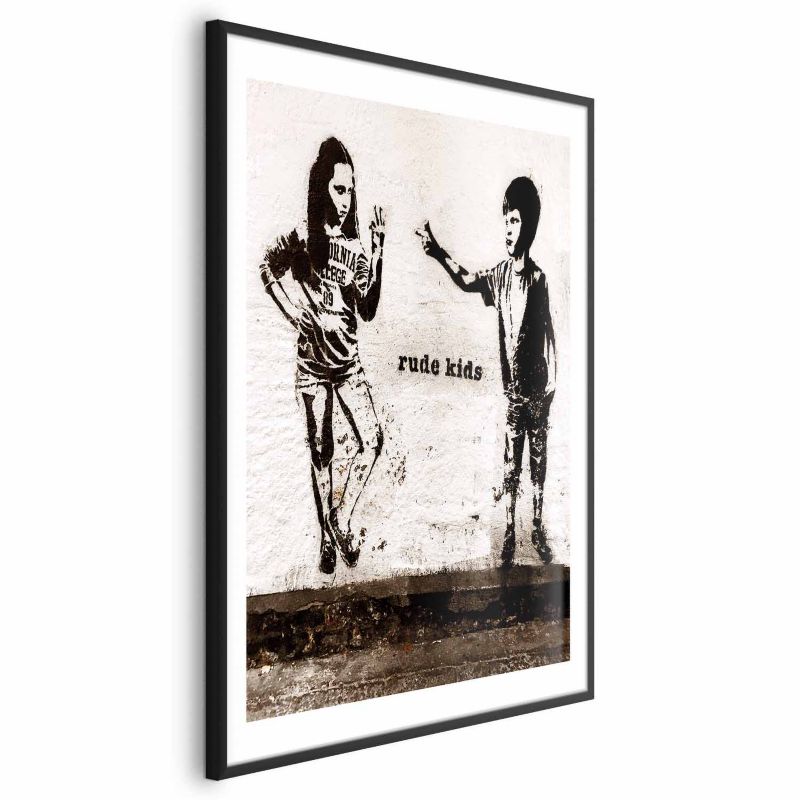 Plakat Artgeist Niegrzeczne dzieci 40x60 cm z ramą czarną 1 szt