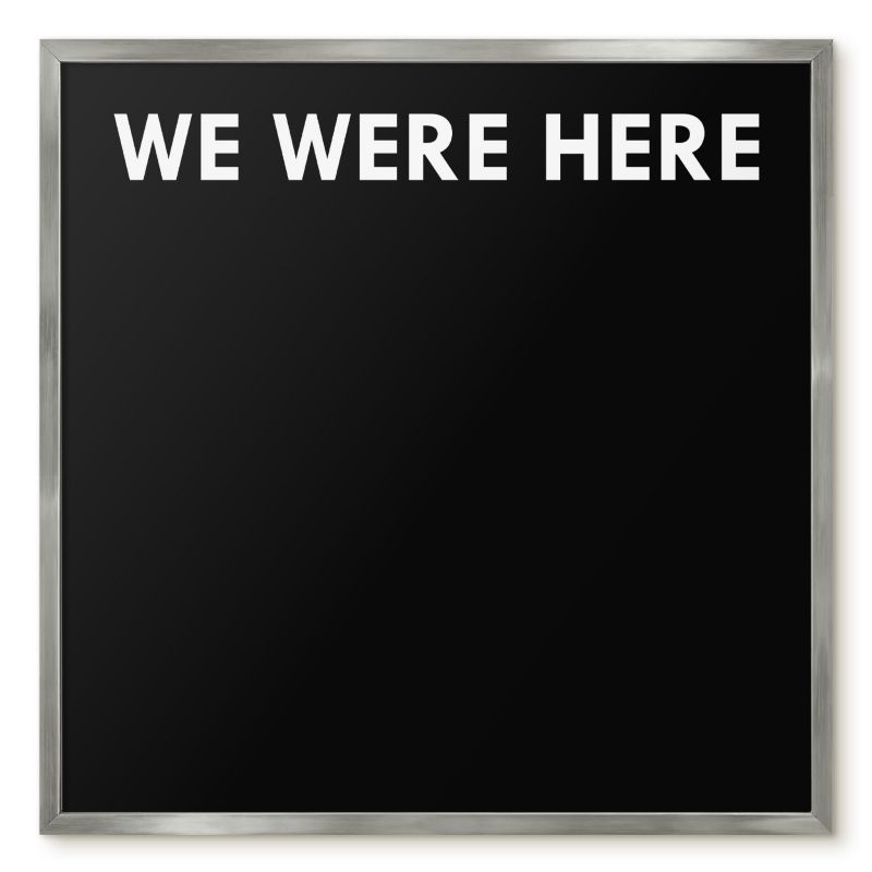 Tablica Magnetyczna Do Notatek Tulup 50x50 cm We were here 7 - Srebrna rama Do salonu, sypialni 1 szt.