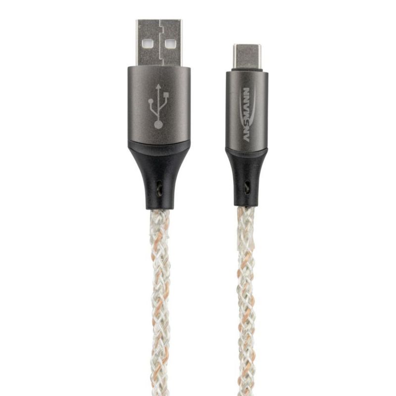 Kabel USB-A/USB-C ANSMANN 1m LED - 1 szt.