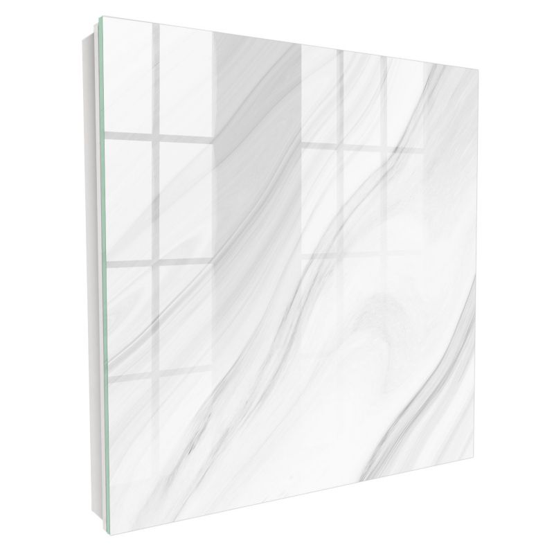 Organizer Na Klucze Tulup 30x30 cm Fale elegancji - Biała - Otwierana na lewo 1 szt.