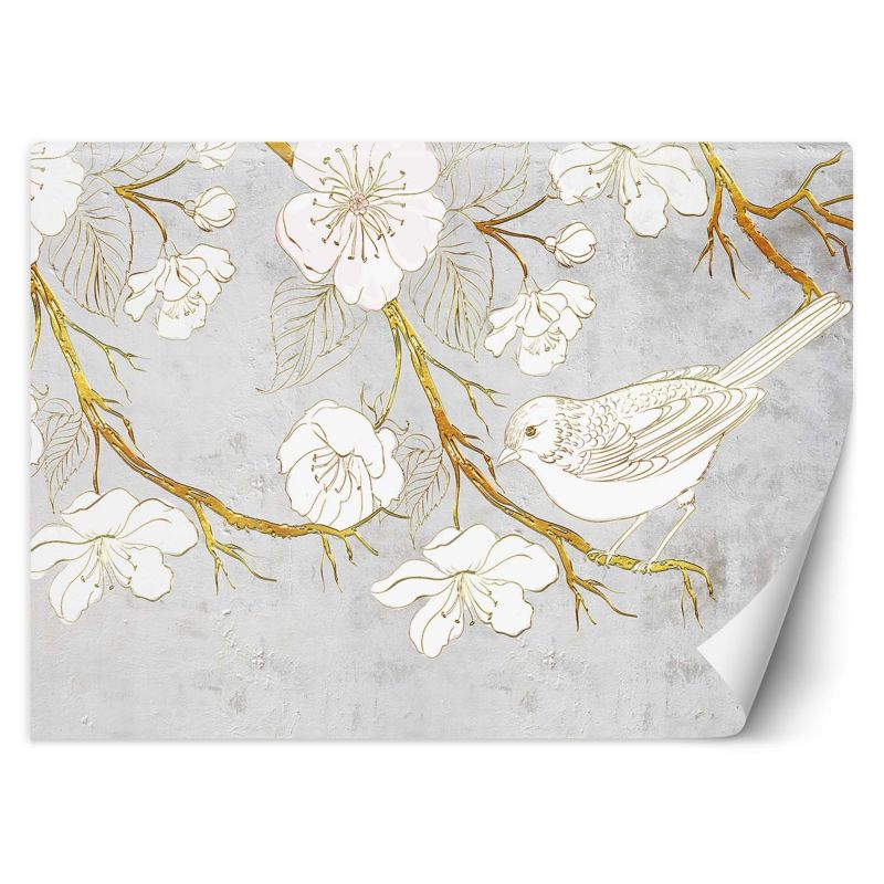 Fototapeta Feeby Ptak kwiaty natura 150x105 1 szt