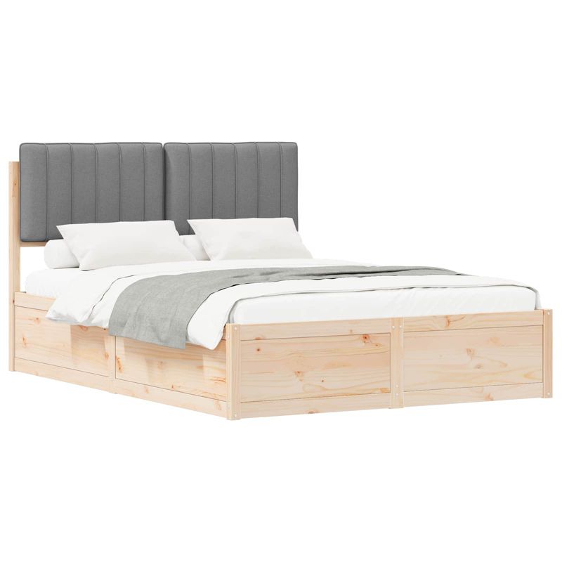 Łóżko Drewniane WaszeMeble 140x190 cm Brązowe WM-3398234 1 szt.