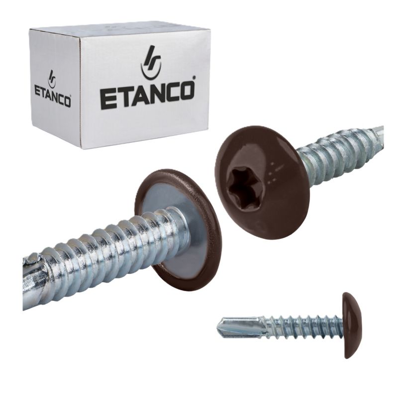 Wkręty samowiercące do metalu Etanco GT5 PH 5,5x25 mm RAL 8017 500szt