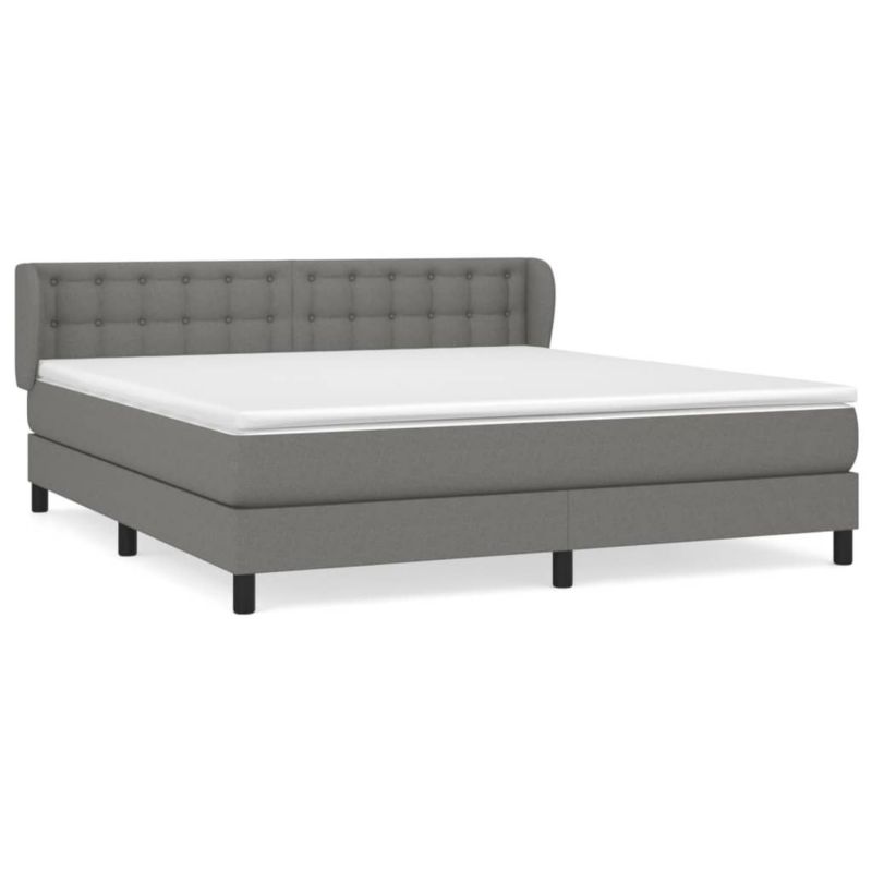 Łóżko kontynentalne WaszeMeble 180x200 cm ciemnoszara WM-3126582 1 szt.